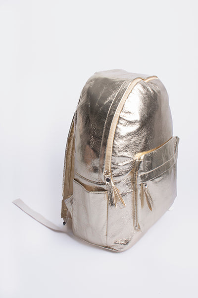 Mochila metalizada bolsillo