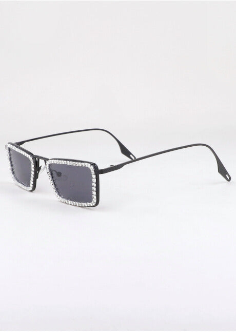 Lentes Rectangulares Brillos NEGRO