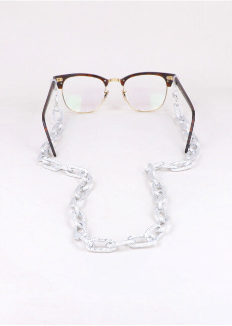 Cadena lentes brillos PLATA