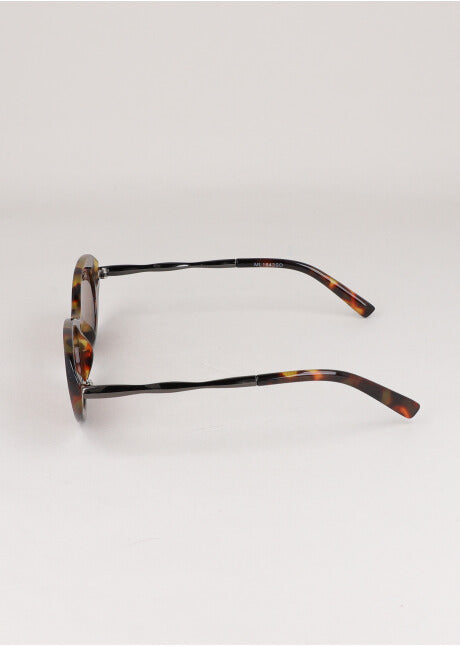 Lentes sol ovalados carey MULTICOLOR