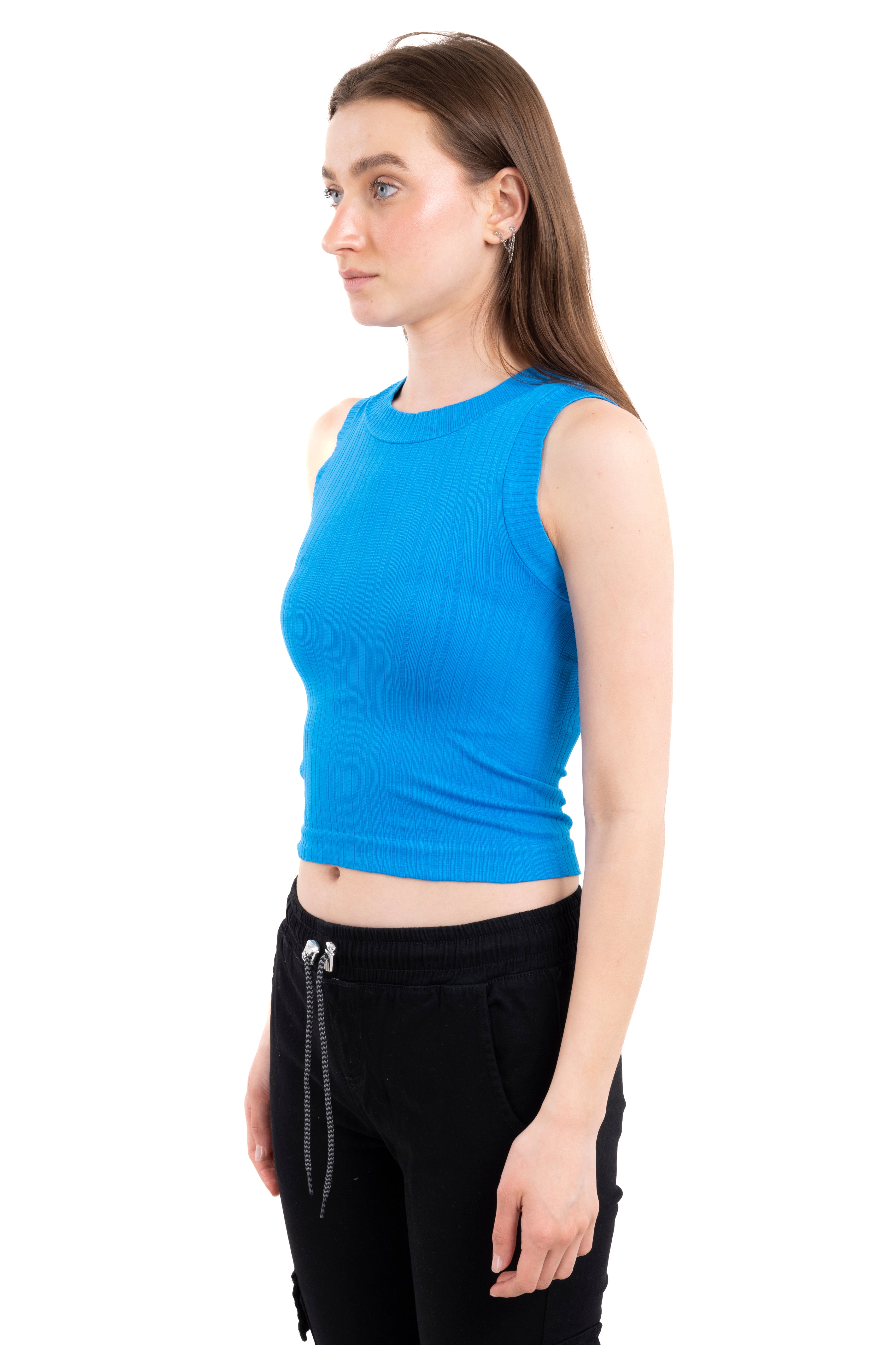 Top liso S/M AZUL BRILLANTE