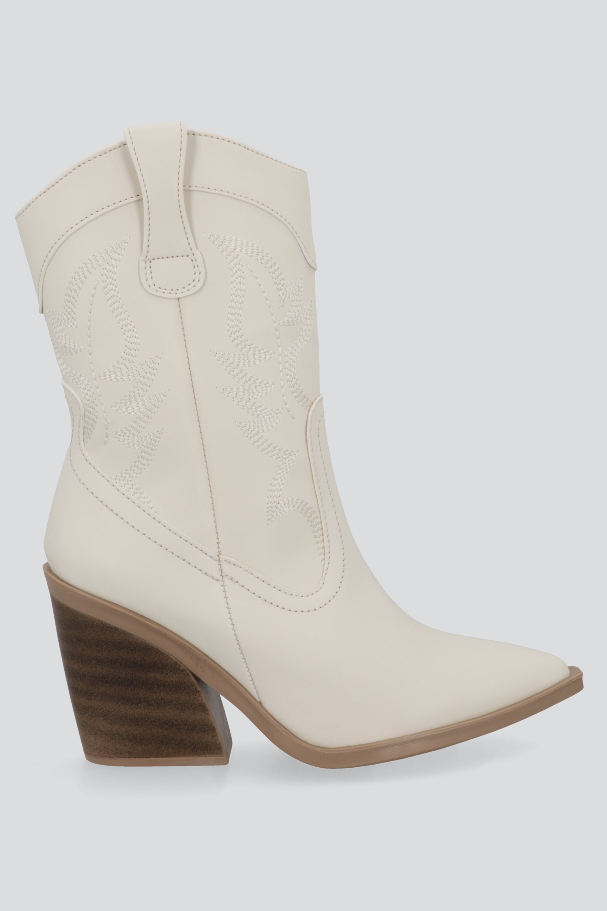 Botín Vaquero Bordado HUESO