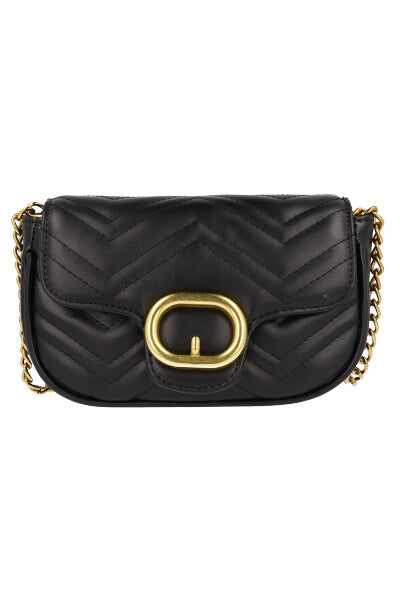 Bolso crossbody capitonado NEGRO