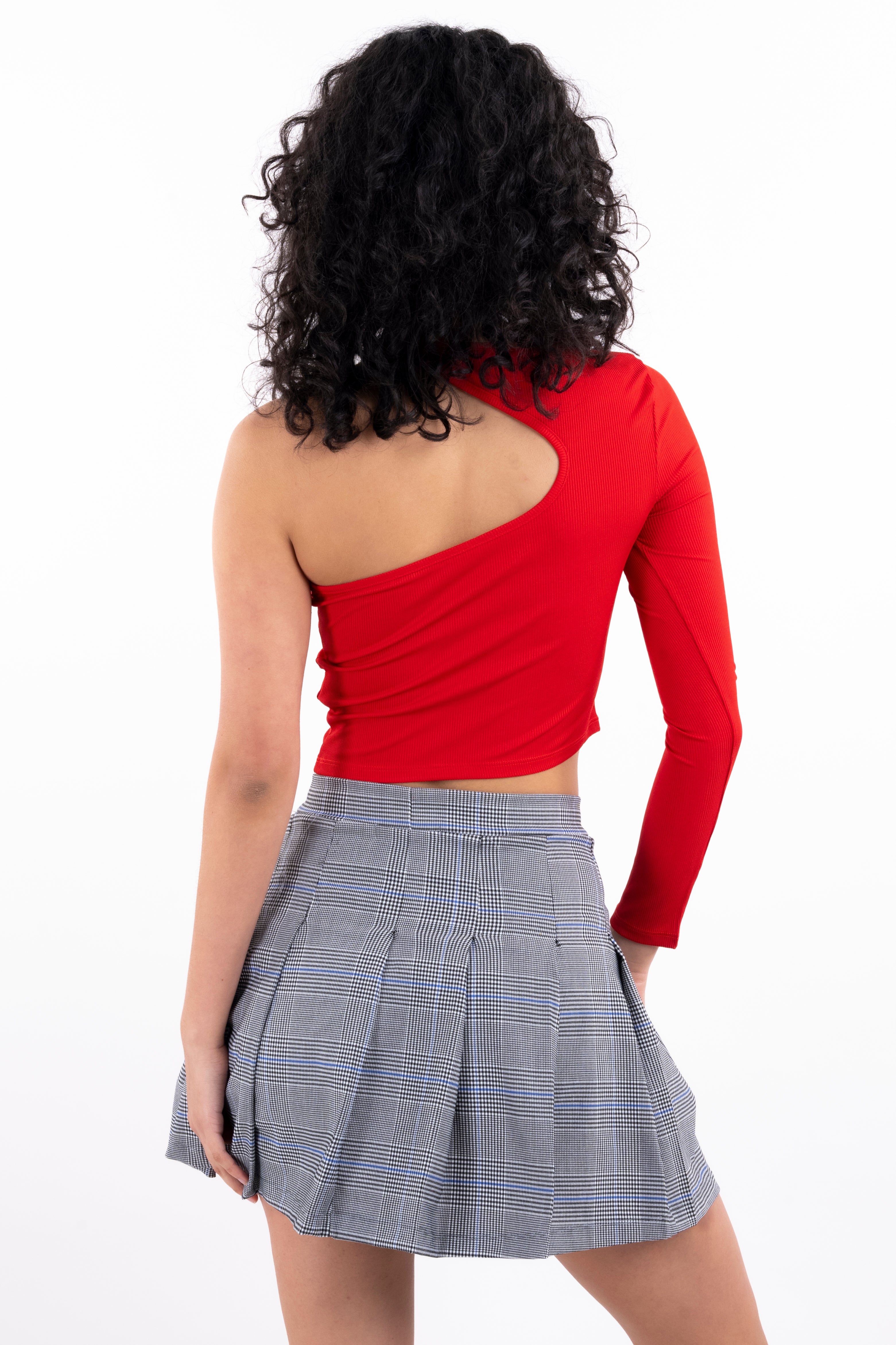 Top una manga cut out ROJO