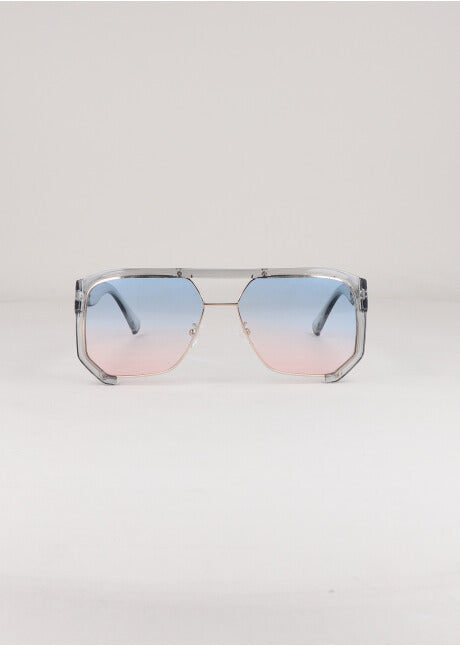 Lentes sol marco transparente MULTICOLOR