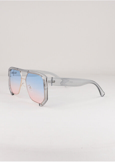 Lentes sol marco transparente MULTICOLOR