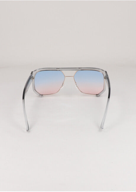 Lentes sol marco transparente MULTICOLOR