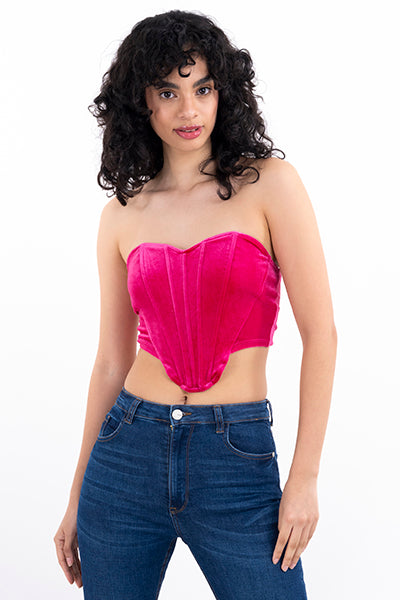 Top Corset Terciopelo ROSA