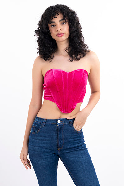 Top Corset Terciopelo ROSA