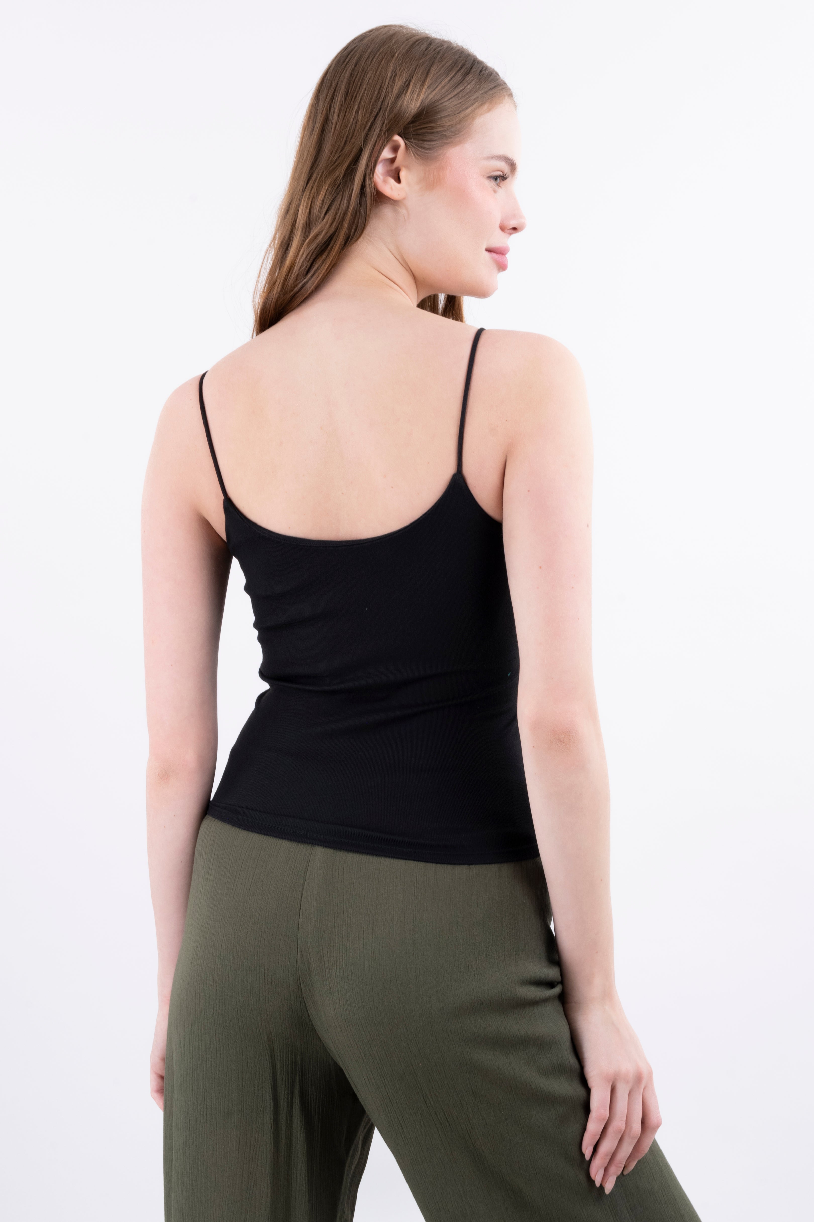 Top copas tirantes delgados NEGRO