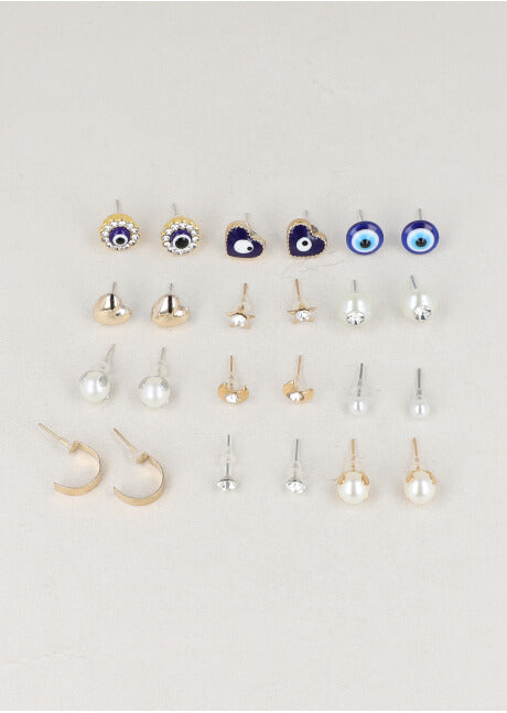 12 Pr Aretes Ojos ORO