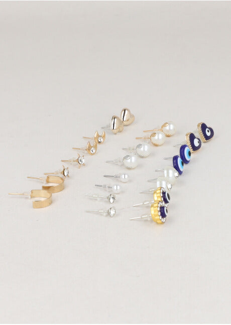 12 Pr Aretes Ojos ORO