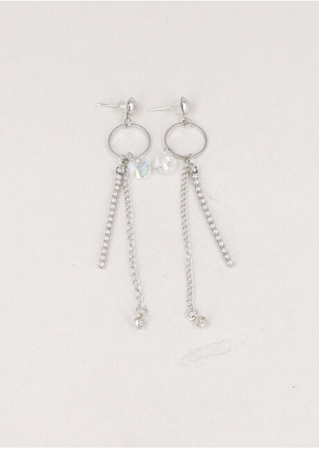 Aretes Circulo Cadena PLATA