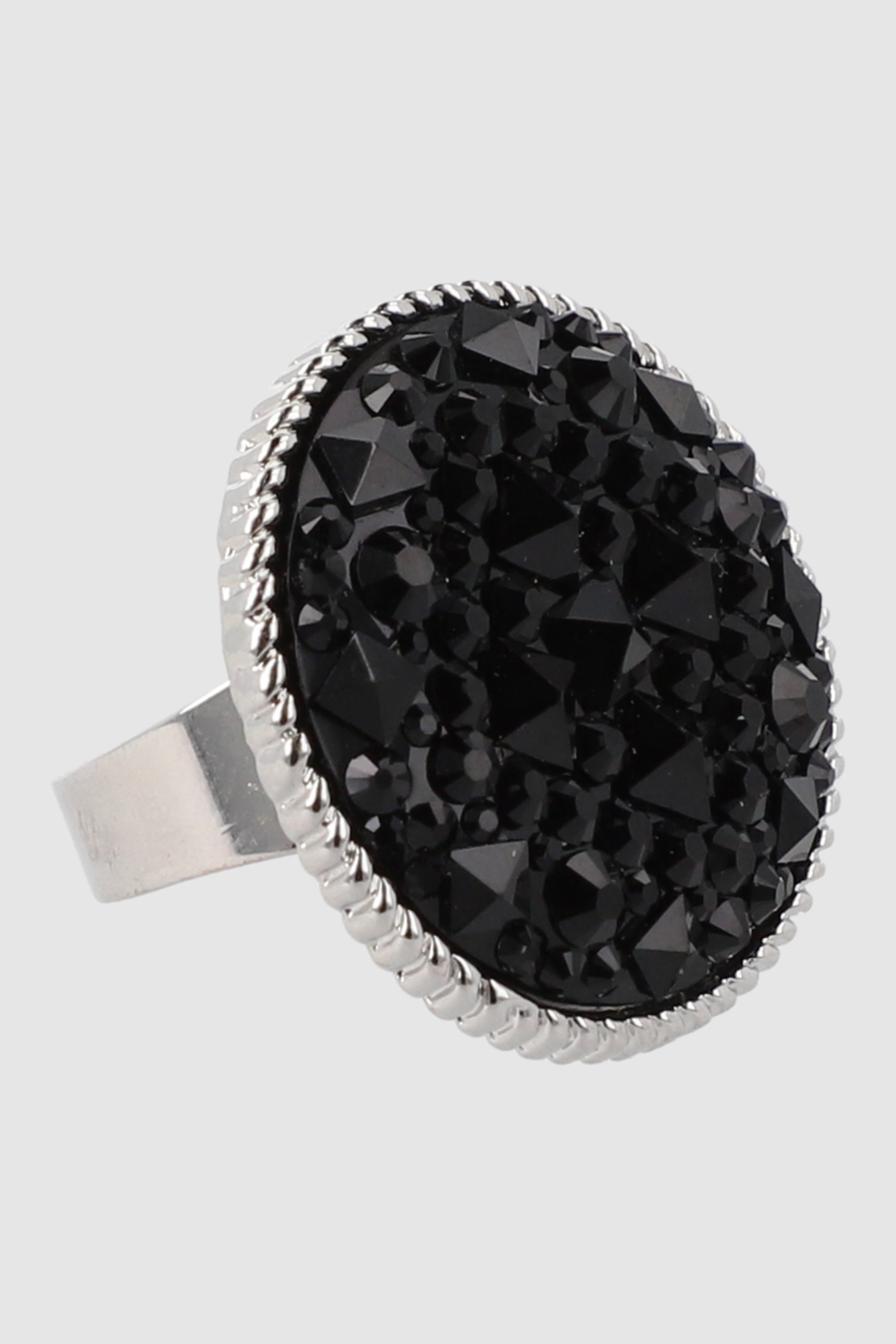 anillo circulo brillos NEGRO