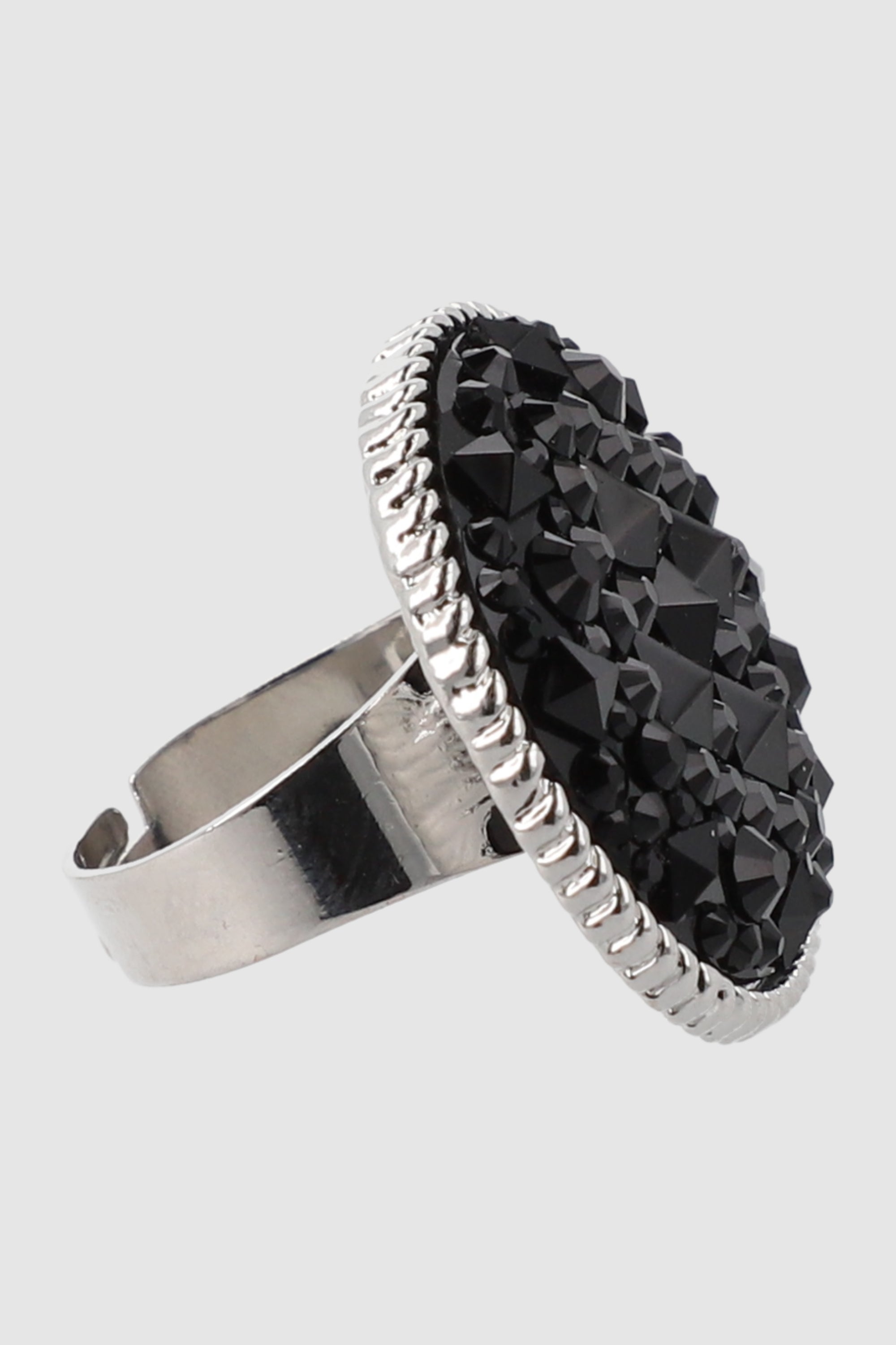 anillo circulo brillos NEGRO