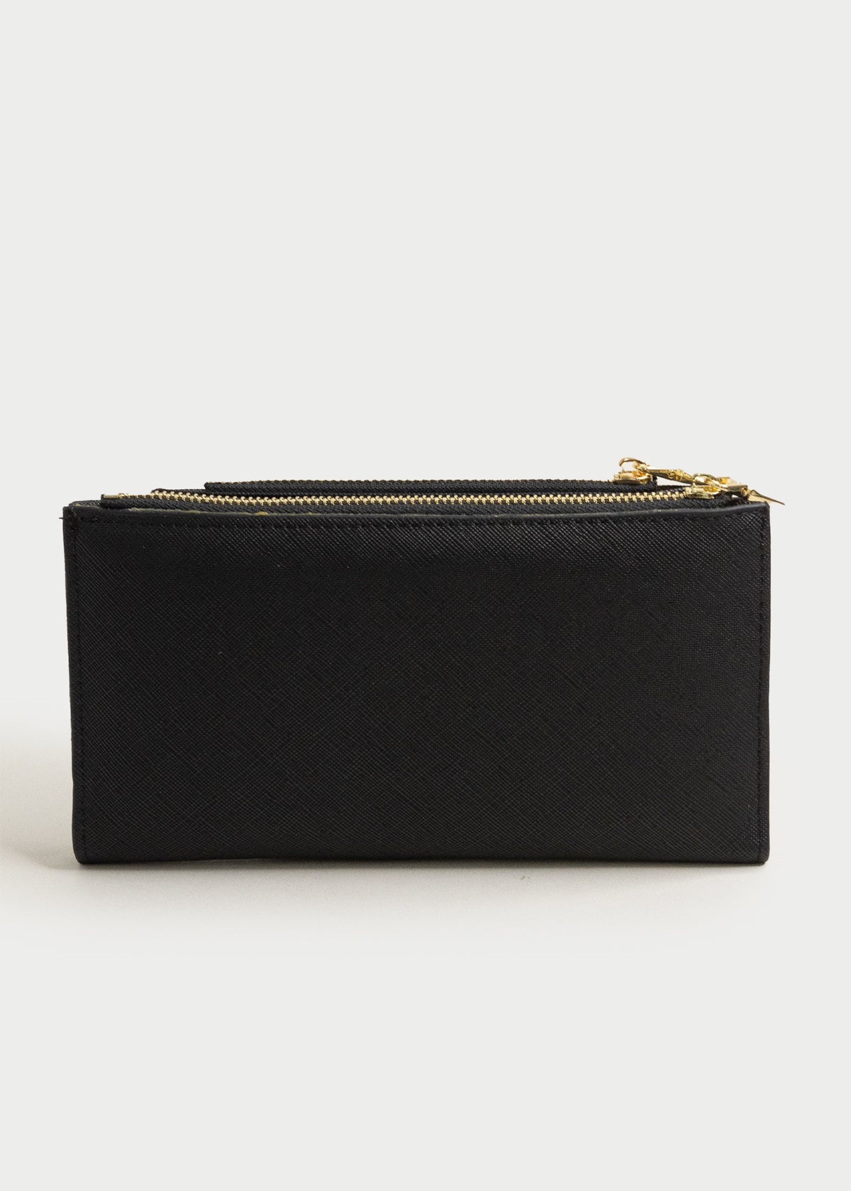 Cartera Midi Placa Metálica NEGRO