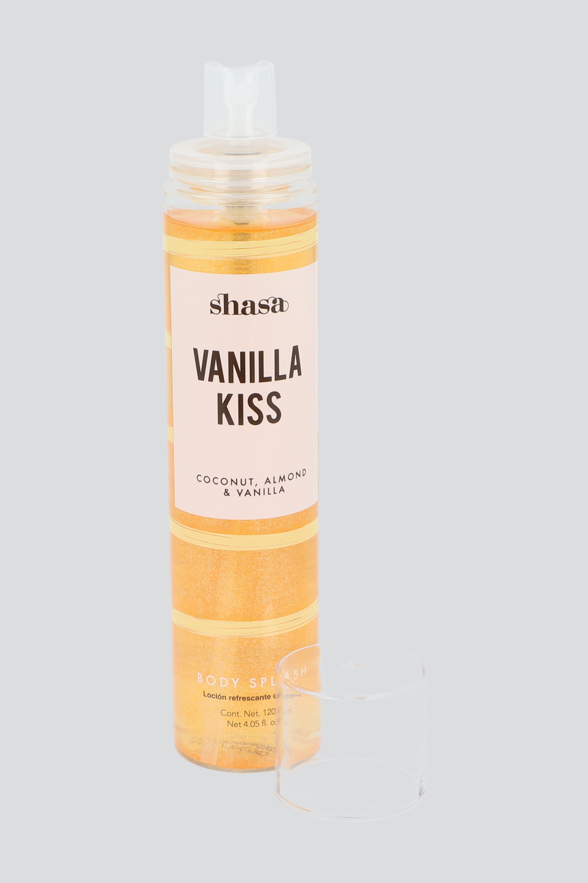 Body Splash Glitter Vanilla Kiss AMARILLO PASTEL