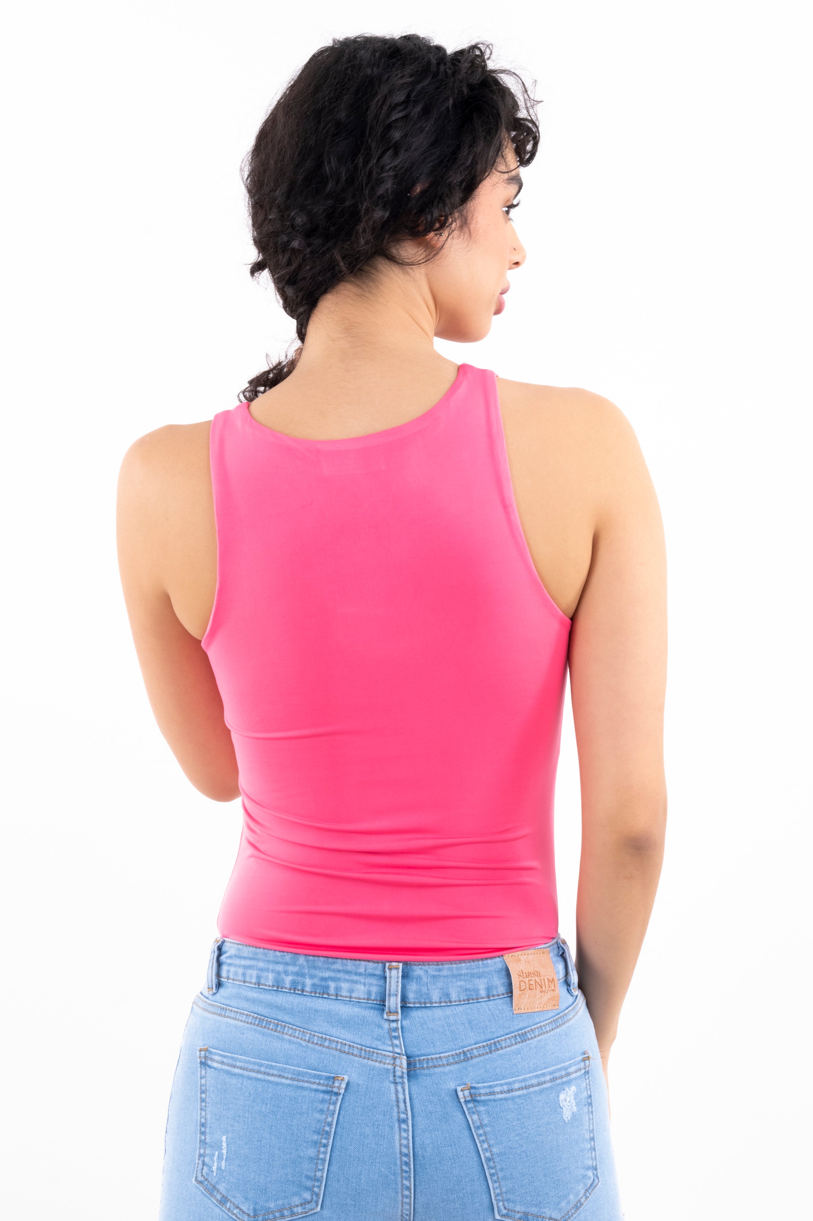 Bodysuit tank seamless tirantes ROSA BRILLANTE