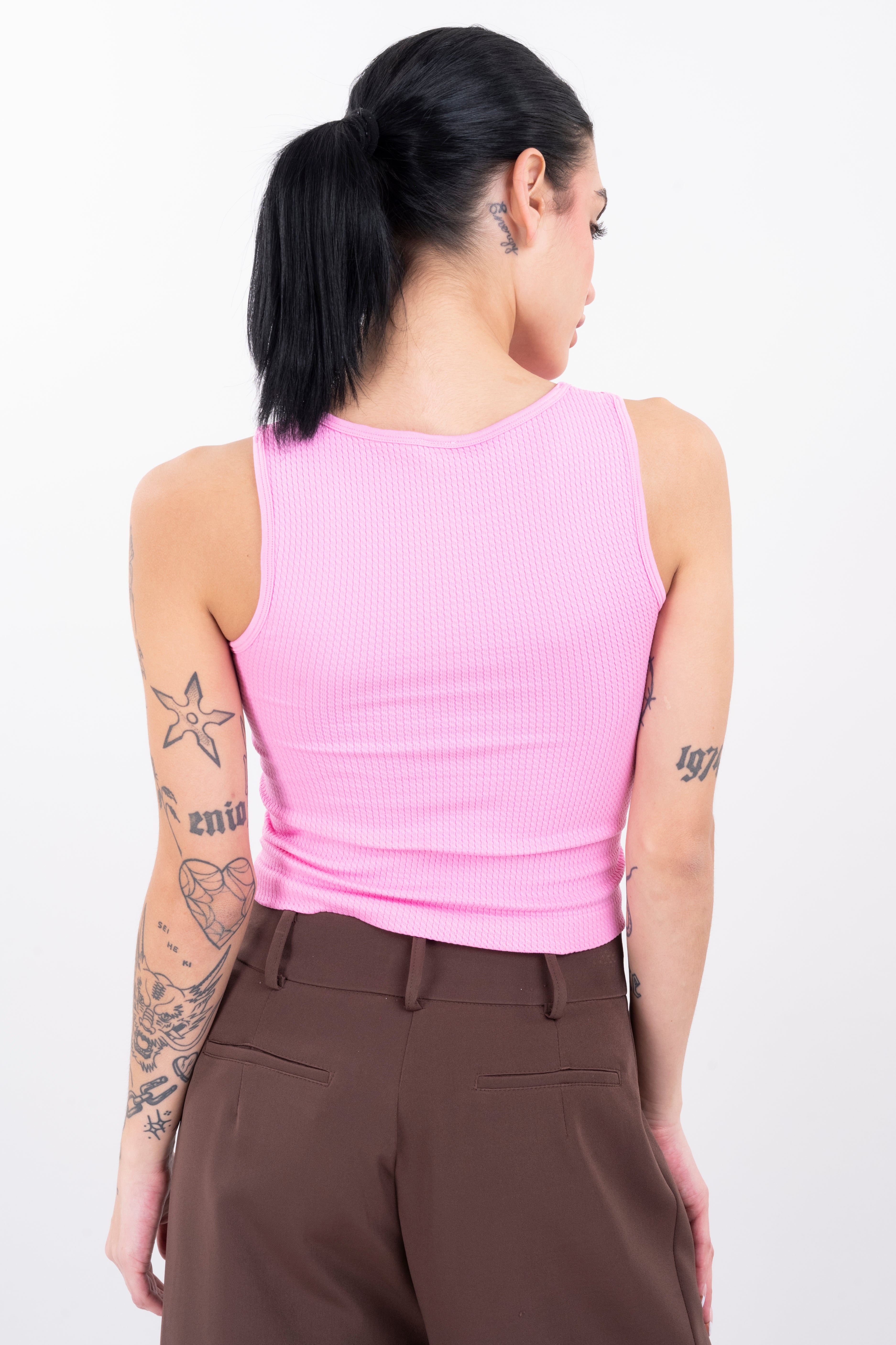 Top monocolor textura FIUSHA