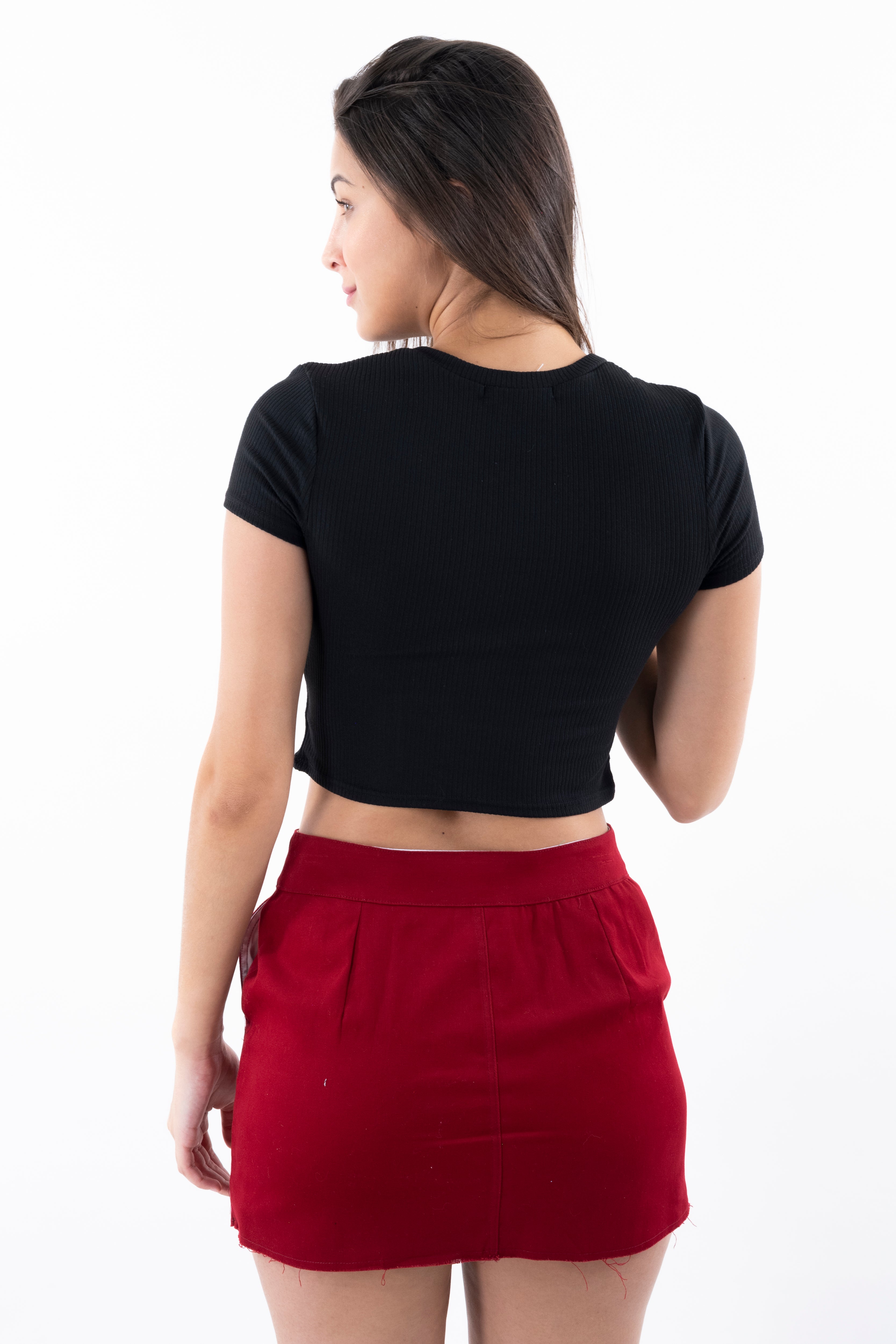 Top detalle brillos NEGRO