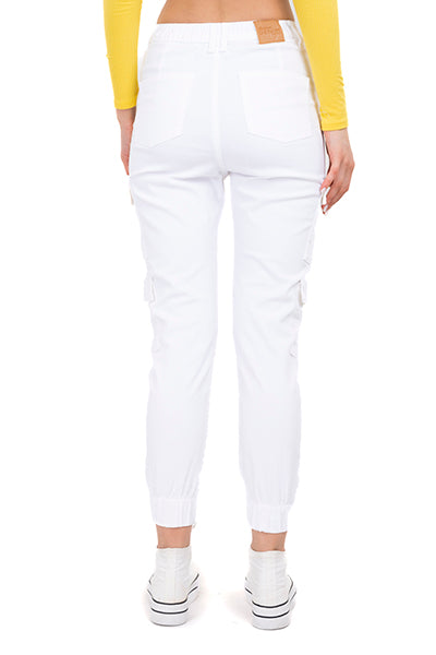 Jeans Cargo Con Cuatro Bolsas BLANCO
