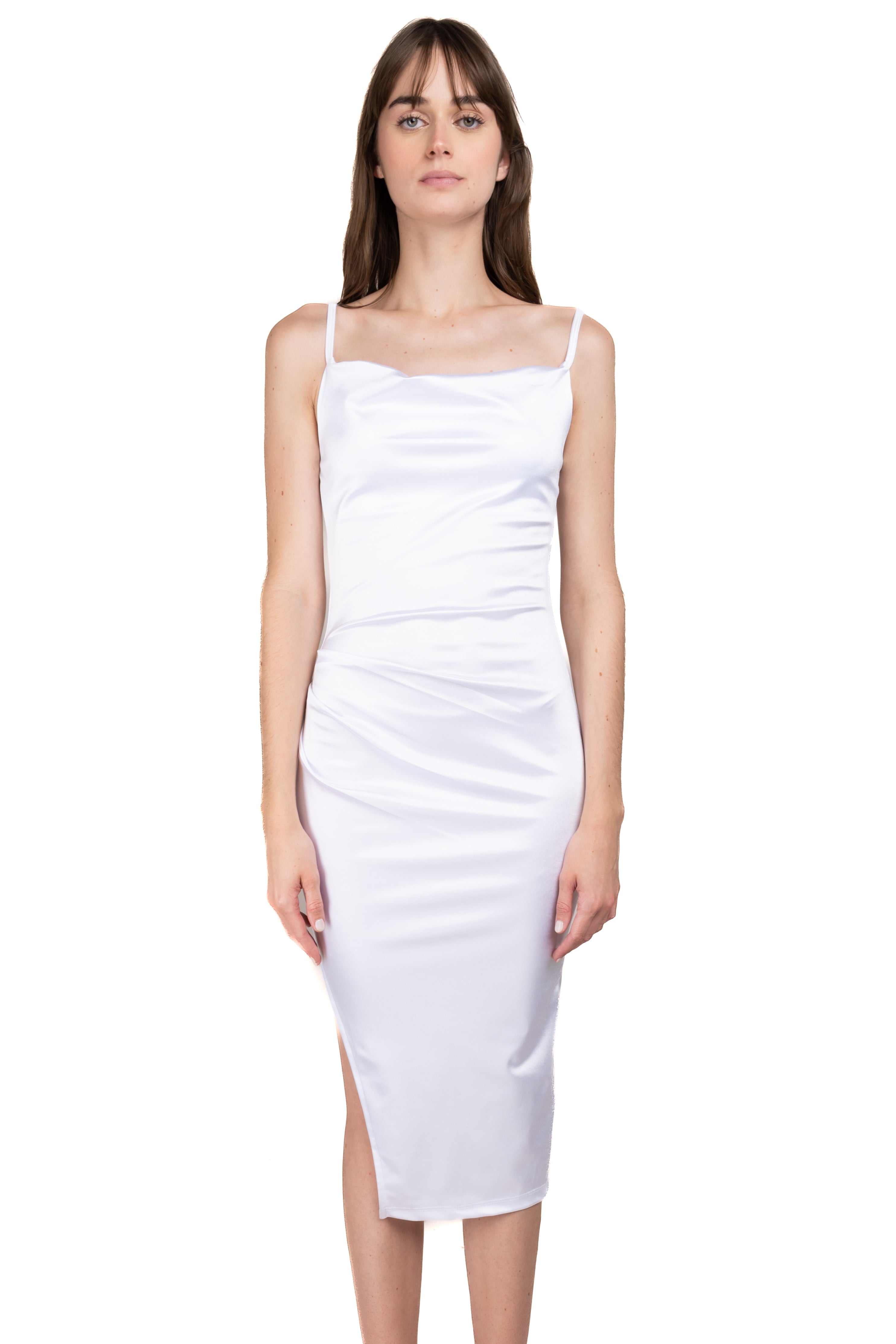 Vestido Midi Abertura BLANCO