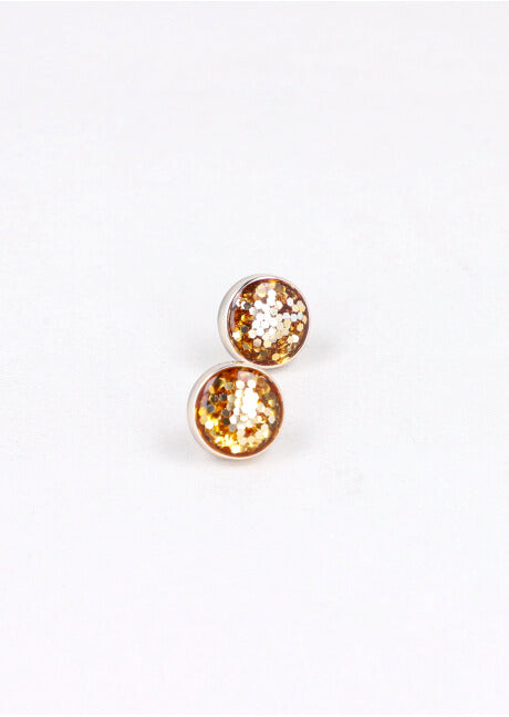 Aretes Circulo Glitter AMBAR