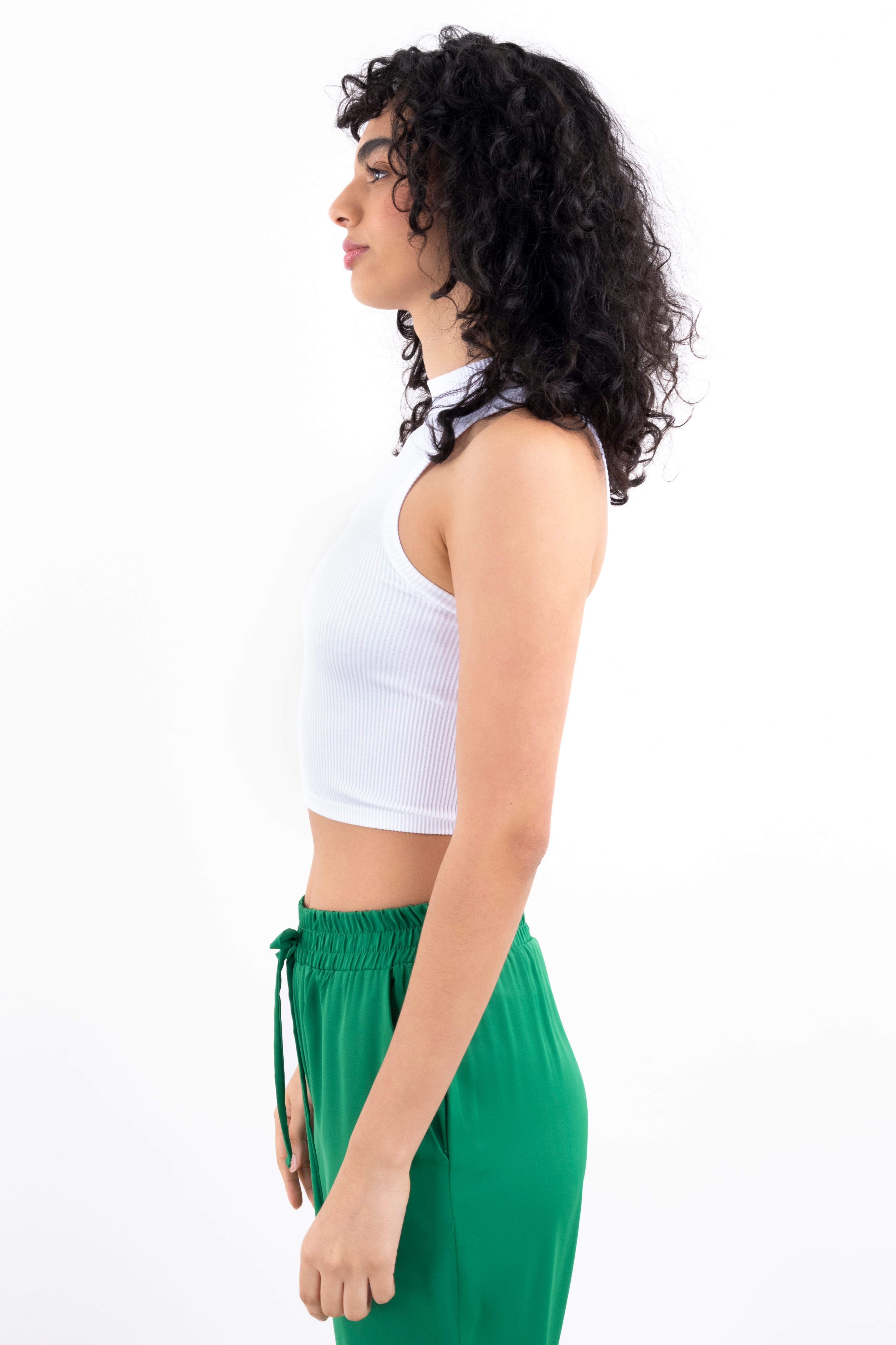 Top seamless s/m cuello alto BLANCO