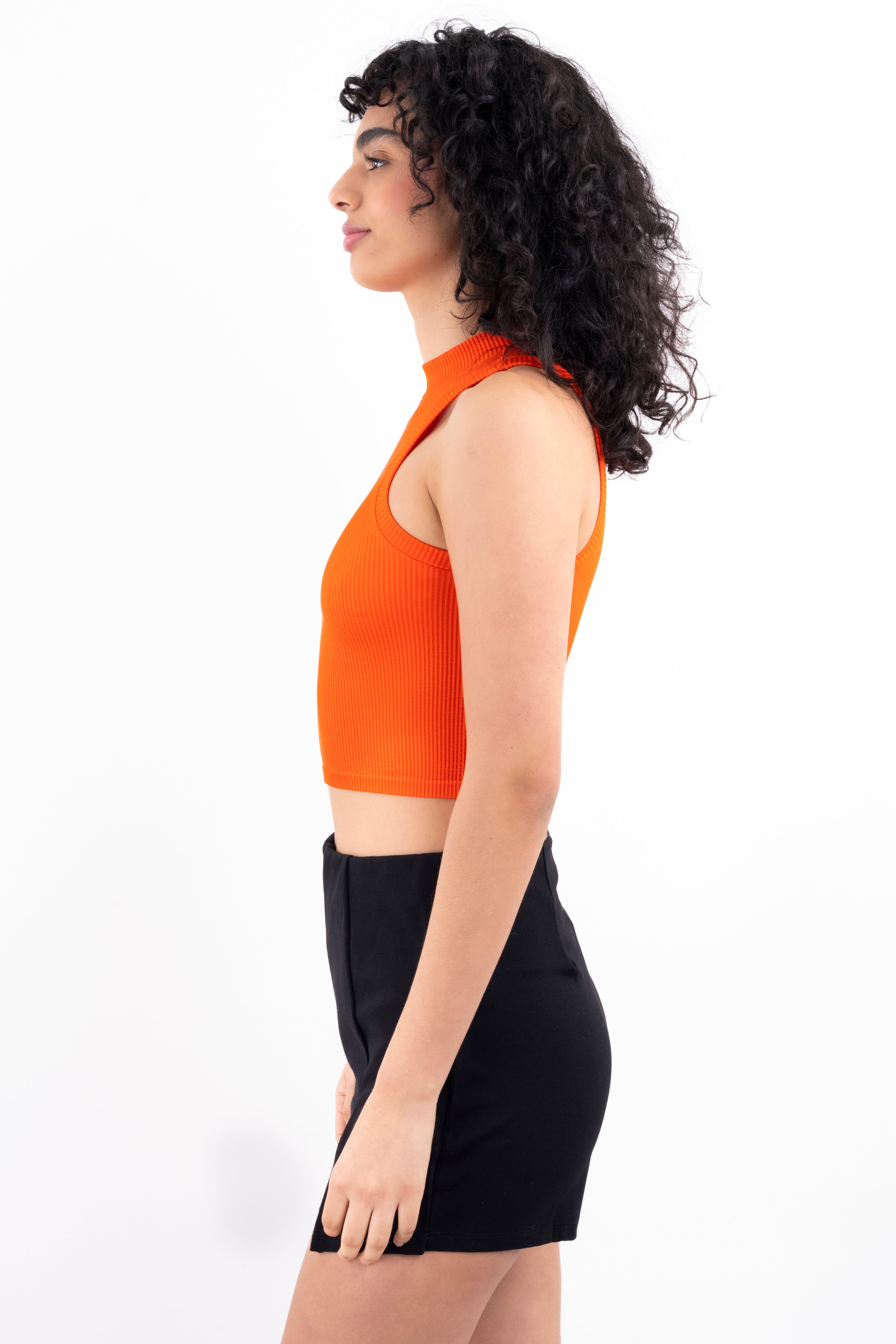 Top seamless s/m cuello alto NARANJA