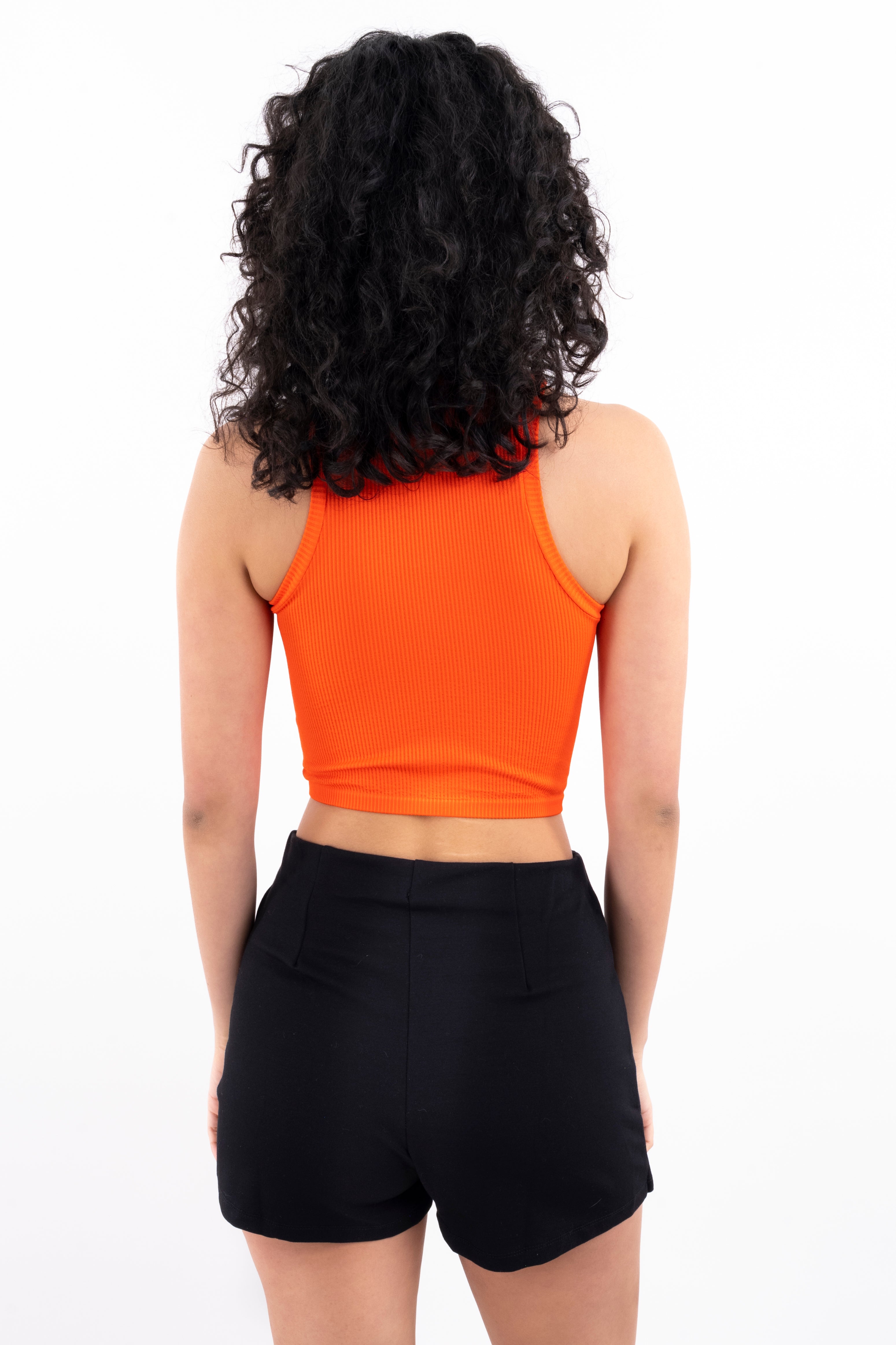 Top seamless s/m cuello alto NARANJA