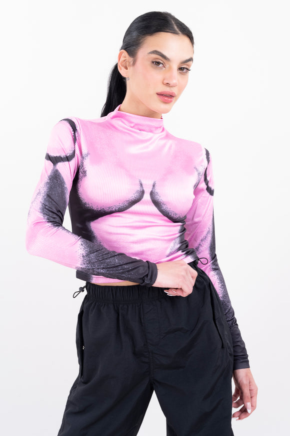 Top acanalado tie dye