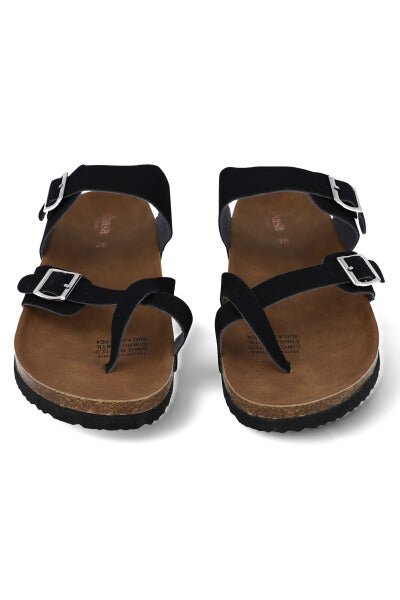 Sandalias doble hebilla NEGRO