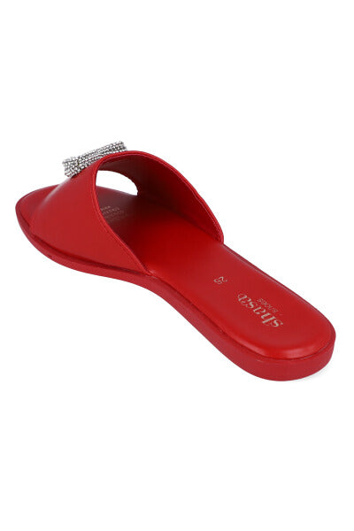 Sandalias pala broche corazón ROJO
