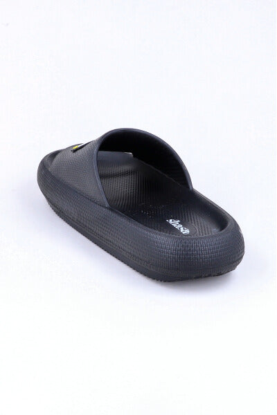Sandalias slide frase delantera NEGRO
