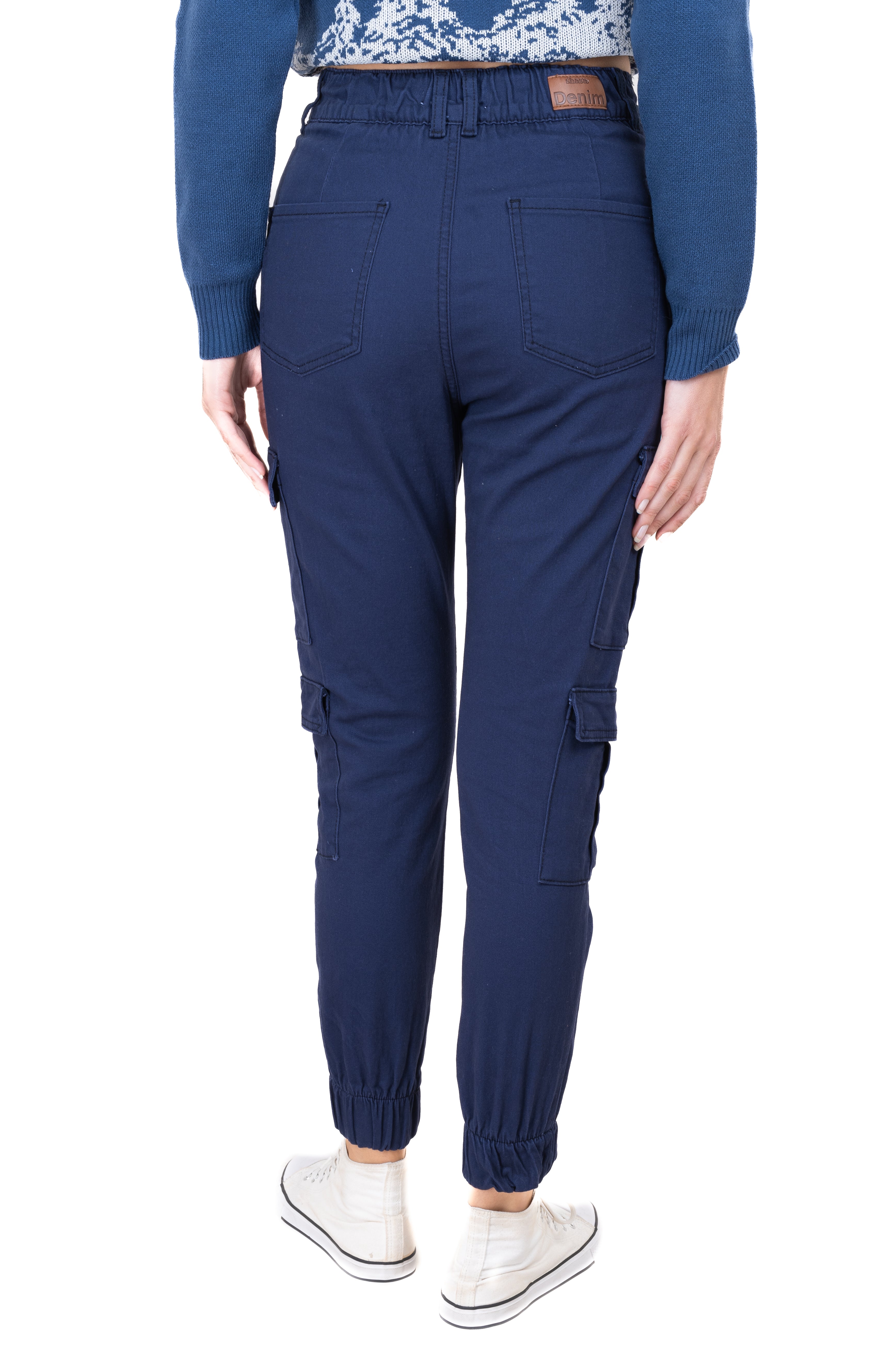Jeans cargo con 4 bolsas parche MARINO