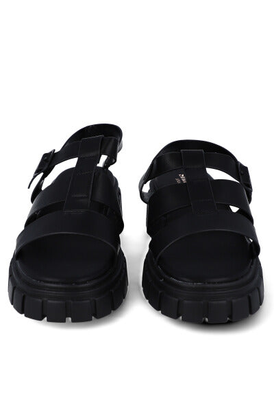 Sandalias cangrejeras monocolor NEGRO
