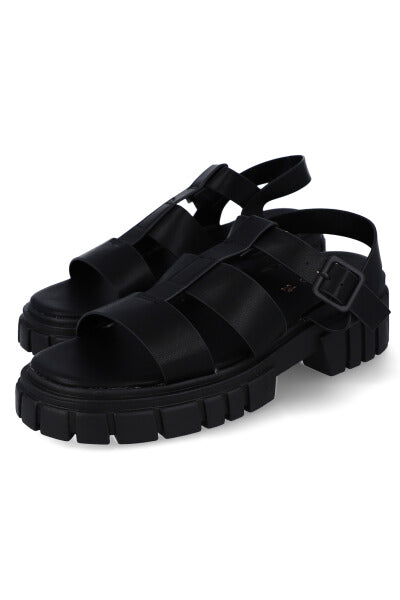 Sandalias cangrejeras monocolor NEGRO