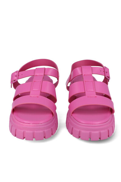 Sandalias cangrejeras monocolor ROSA