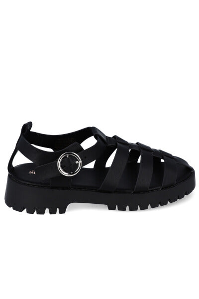 Sandalias cangrejeras monocolor NEGRO