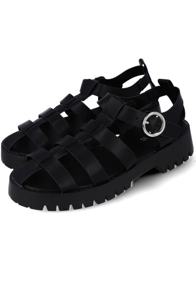 Sandalias cangrejeras monocolor NEGRO