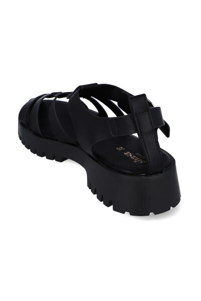 Sandalias cangrejeras monocolor NEGRO