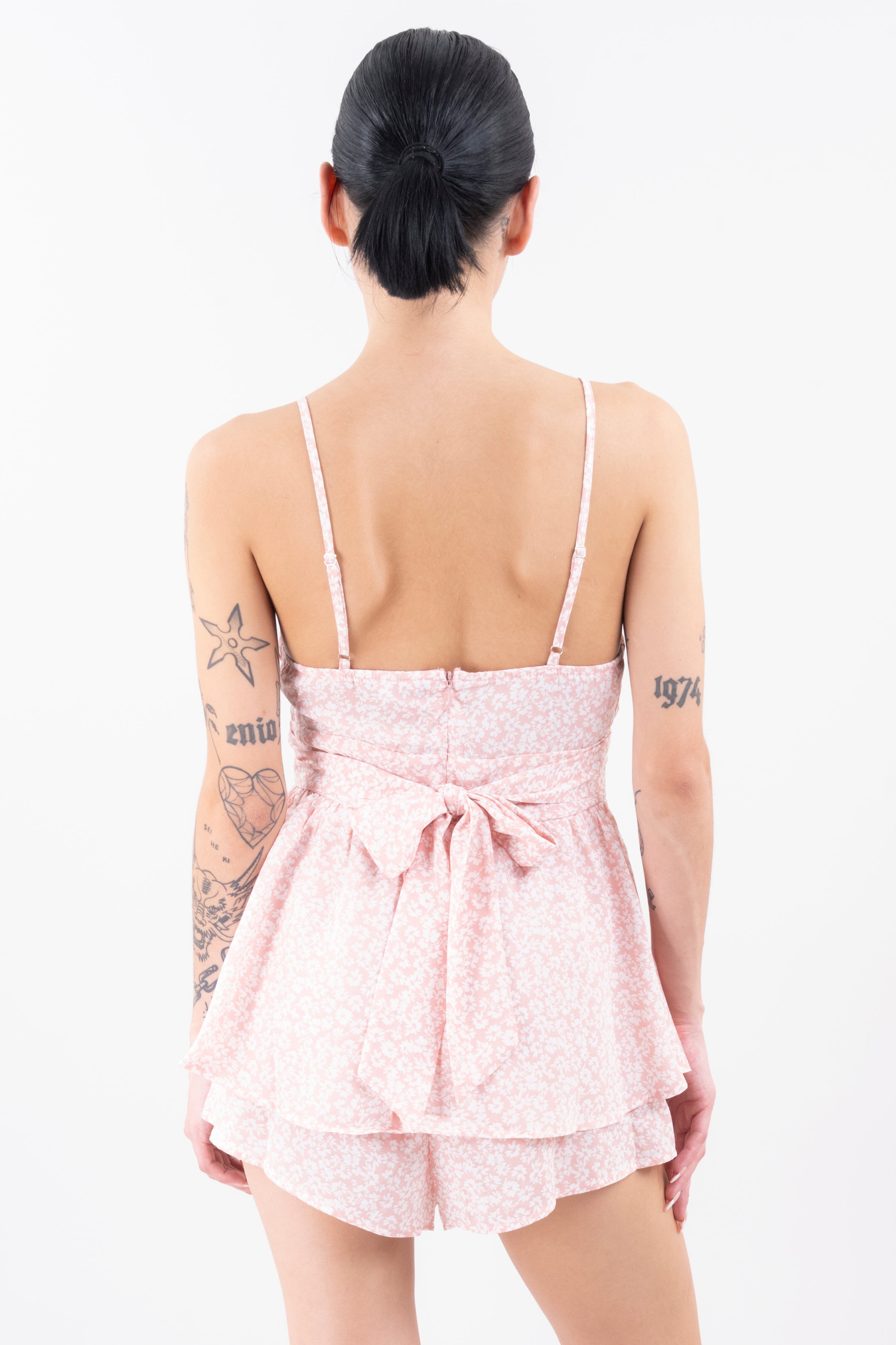 Romper mini floreado ROSA COMBO