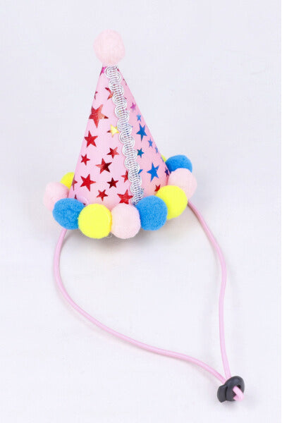 Gorrito cumpleañero mascota ROSA