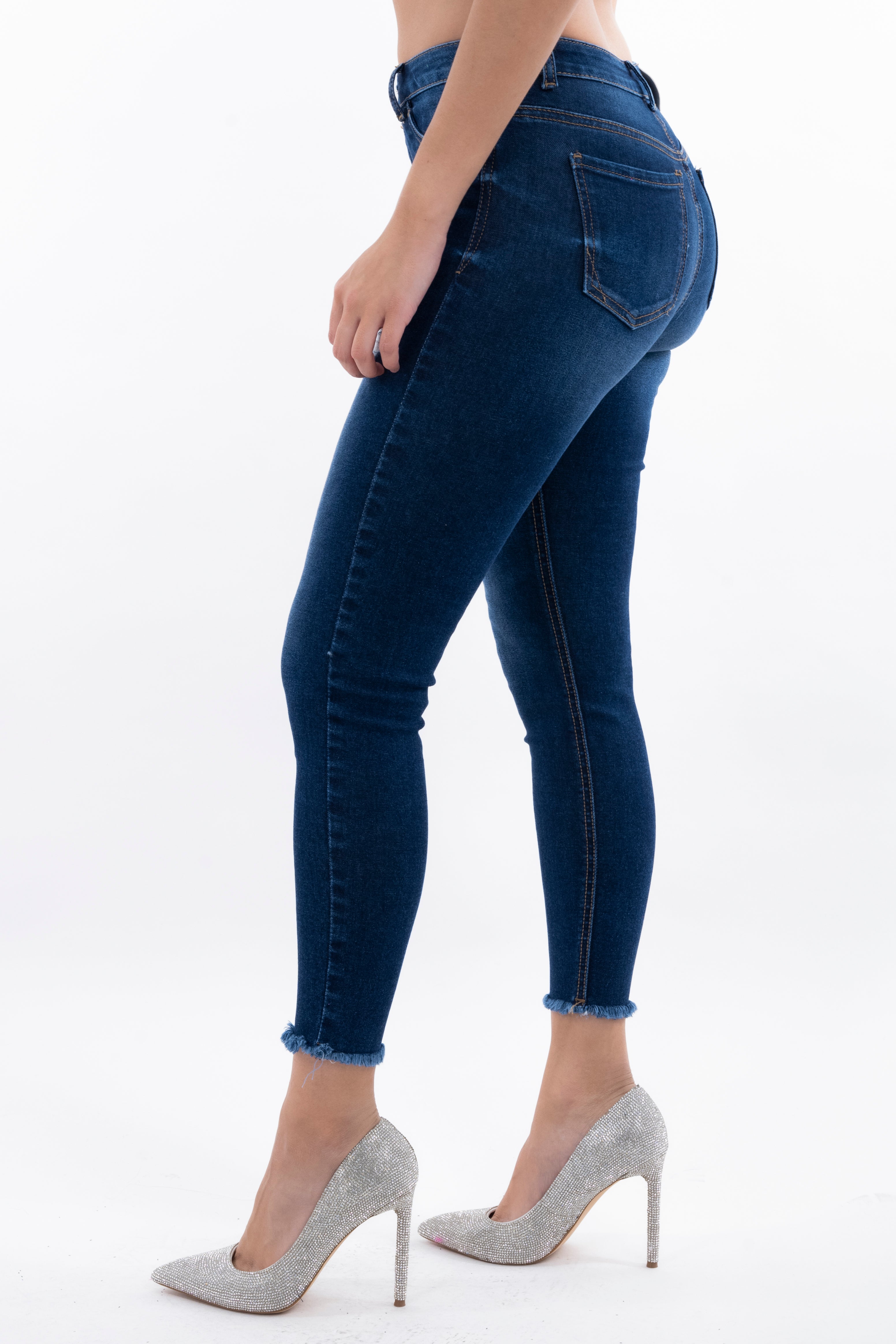 Jeans Skinny Destrucciones Deslavado DARK WASH