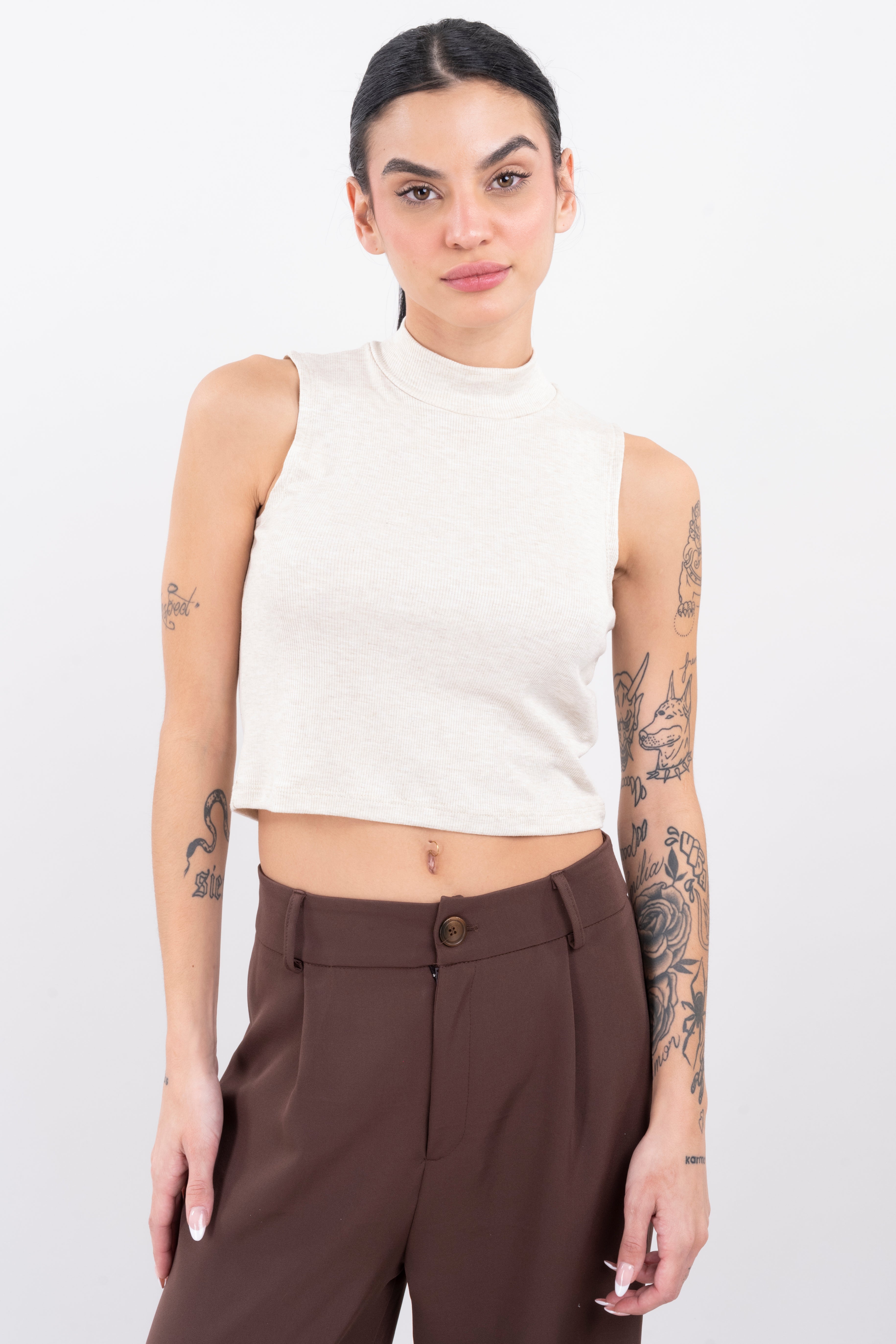Top liso cuello alto ARENA