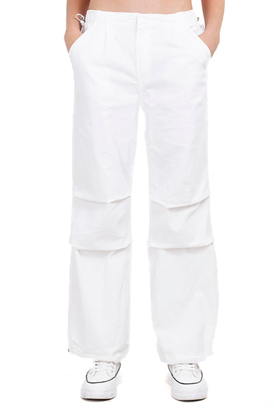 Pantalón parachute monocolor BLANCO