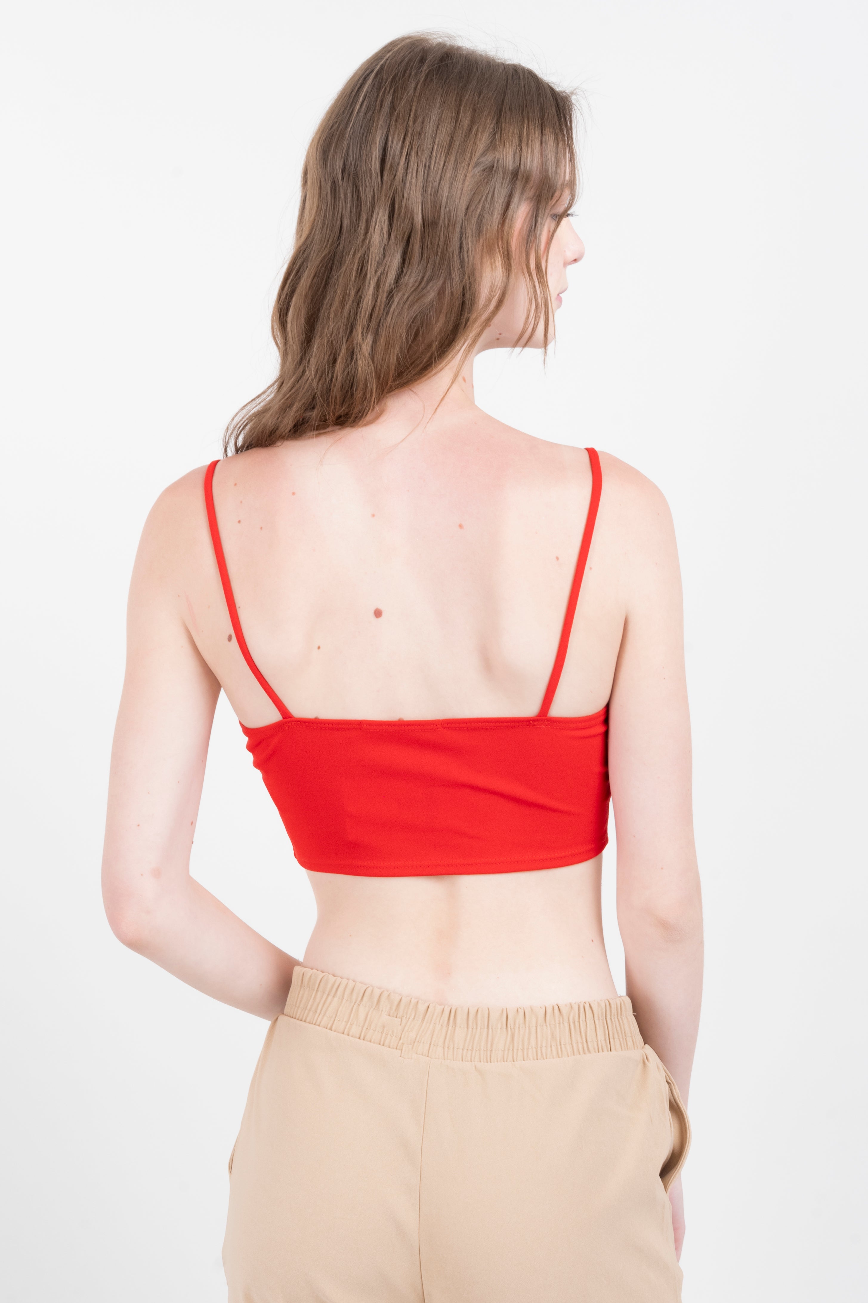 Top corazón perlas ROJO