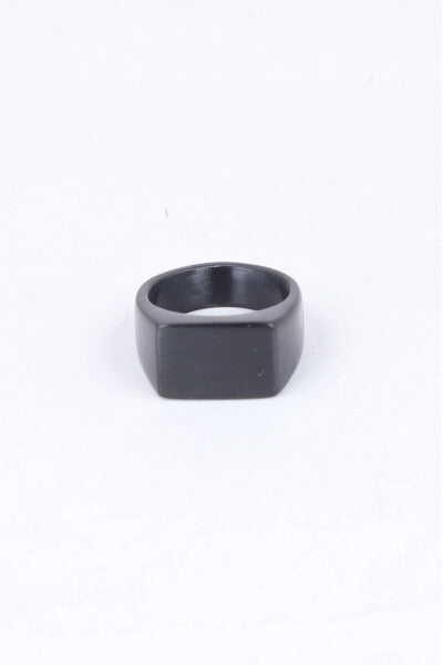 Anillo acero plano NEGRO