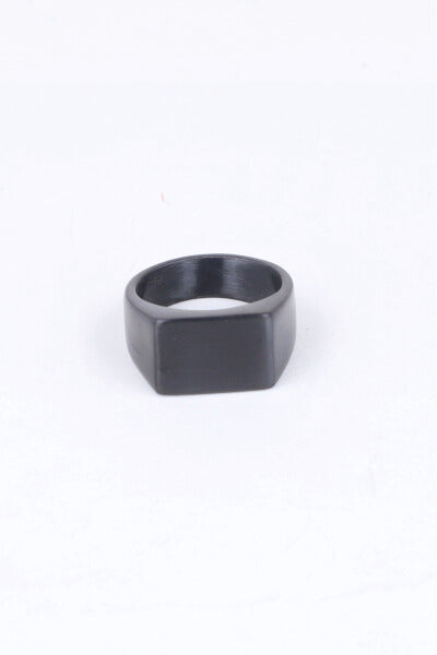 Anillo acero plano NEGRO