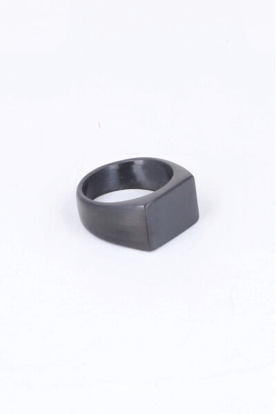 Anillo acero plano NEGRO